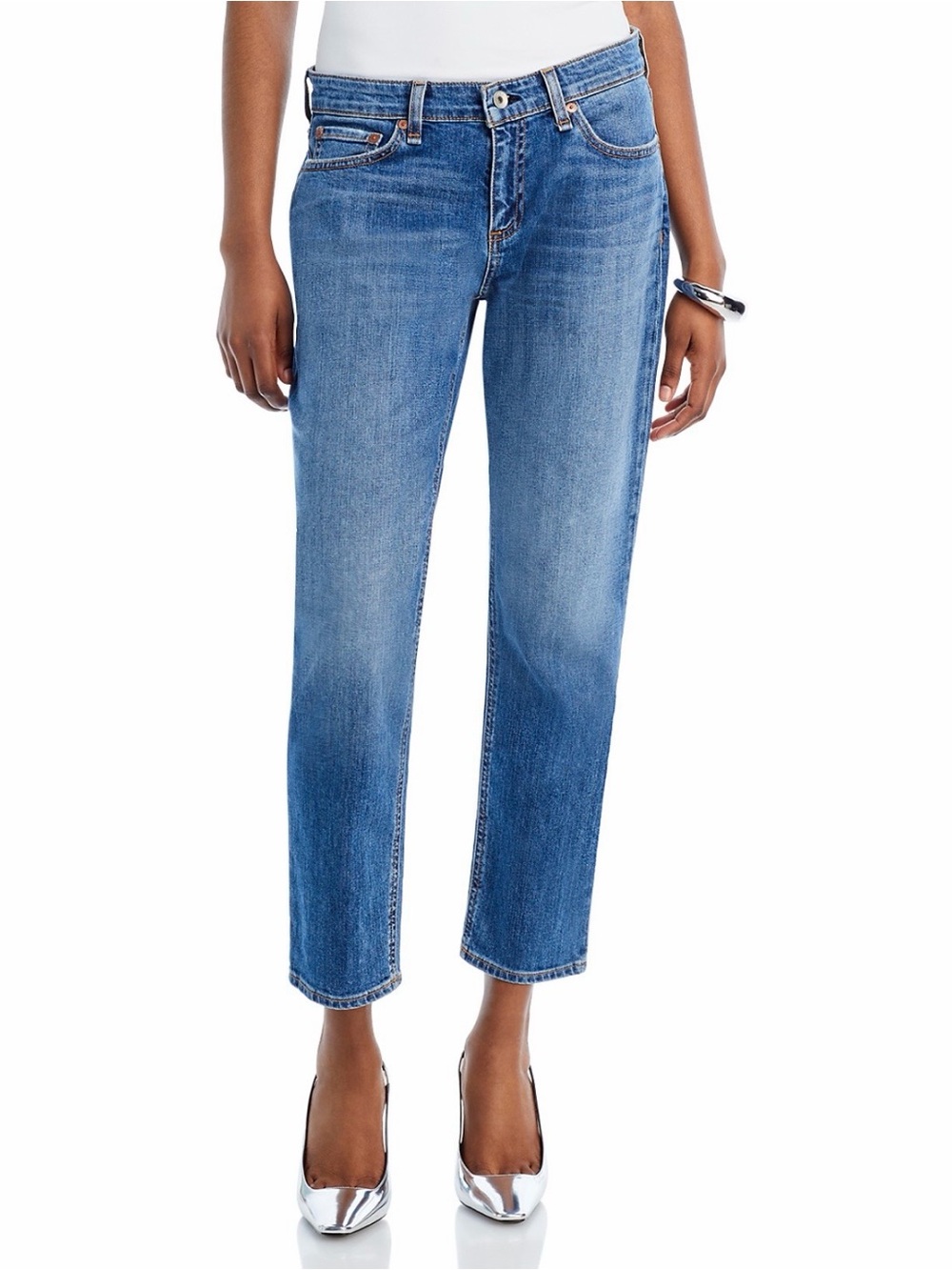 NWT Rag & Bone The Dre Low Rise Boyfriend Jeans Women’s Size 32 Cropped